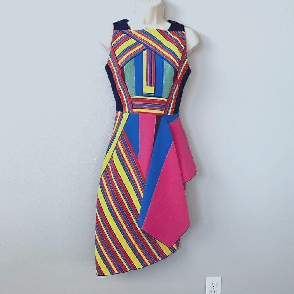 Peter Pilotto Hendrix Peplum Midi Dress Size 4 - Picture 2 of 10